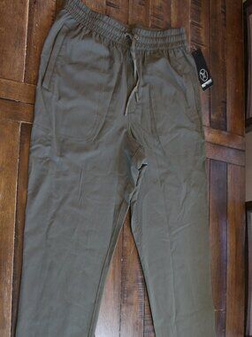 90 Degree City Lite Fleece Lined Jogger Pants Green Womens XL NWT